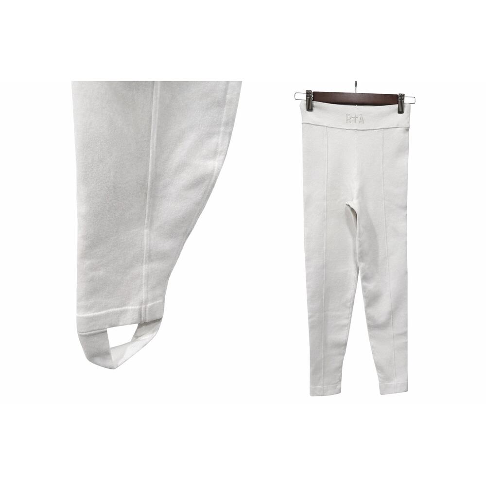 RTA Ciena Stirrup Leggings‎ Small Cream High Rise Designer NWT Minimalist luxury